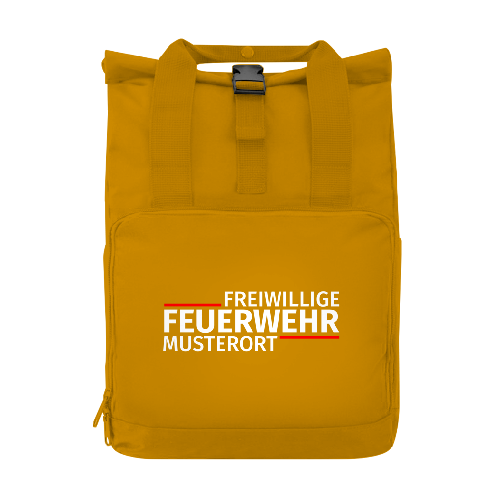 Rucksack mit Seitentasche - Modern Freiwillige Feuerwehr [Personalisierbar]