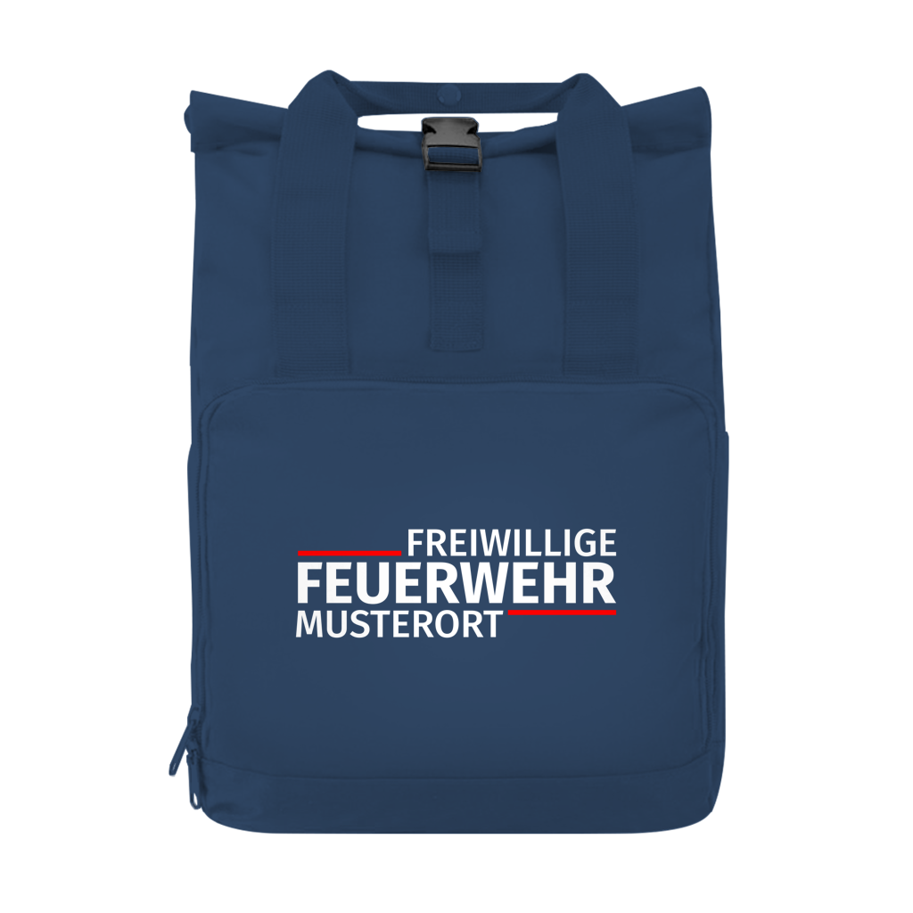Rucksack mit Seitentasche - Modern Freiwillige Feuerwehr [Personalisierbar]
