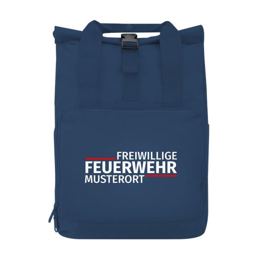 Rucksack mit Seitentasche - Modern Freiwillige Feuerwehr [Personalisierbar]