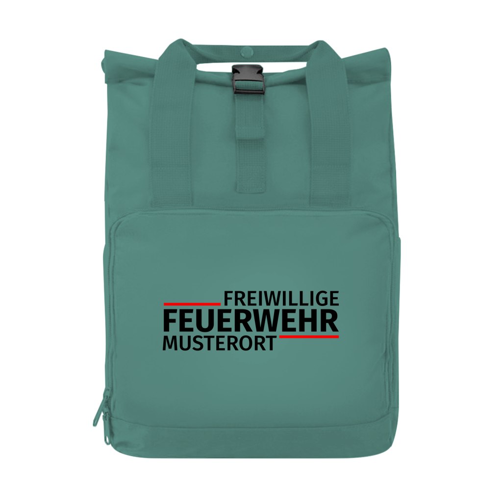 Rucksack mit Seitentasche - Modern Freiwillige Feuerwehr [Personalisierbar]