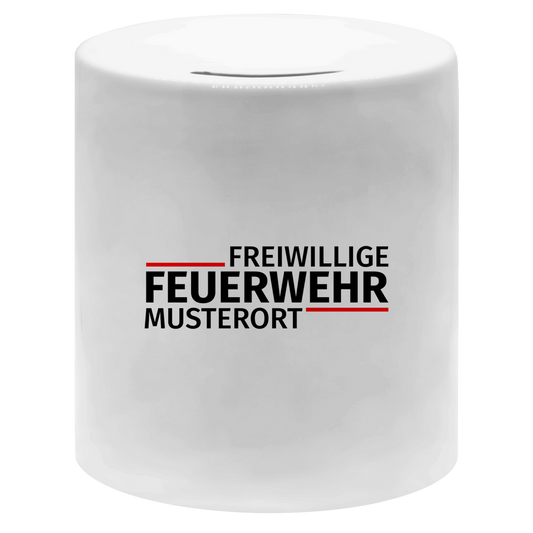 Spardose - Modern Freiwillige Feuerwehr [Personalisierbar]