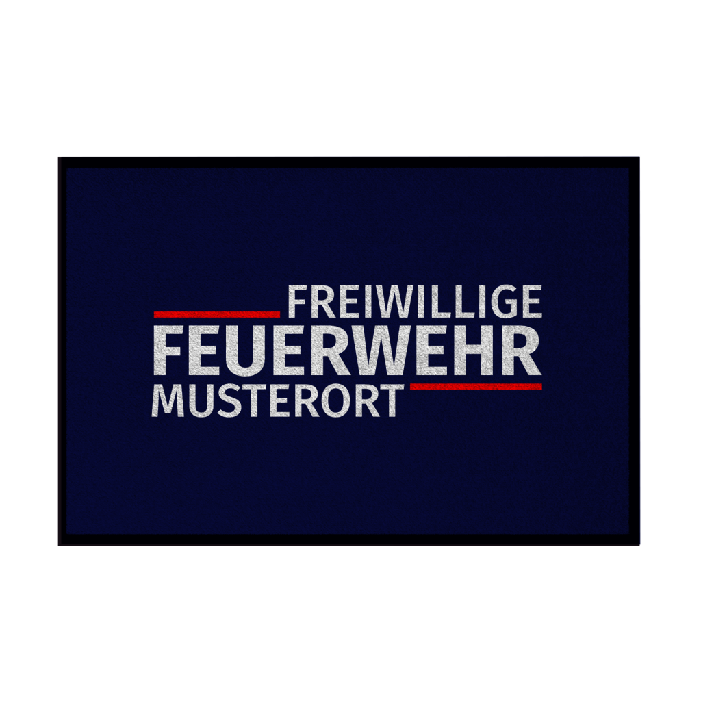 Fußmatte - Modern Freiwillige Feuerwehr [Personalisierbar]