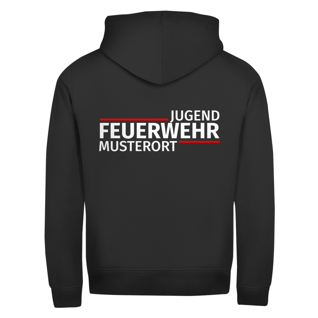 Unisex Zipper Hoodie - Modern Jugendfeuerwehr [Personalisierbar]
