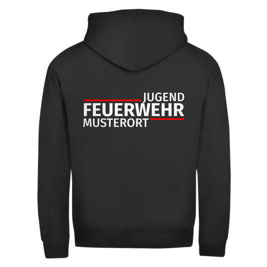 Unisex Zipper Hoodie - Modern Jugendfeuerwehr [Personalisierbar]