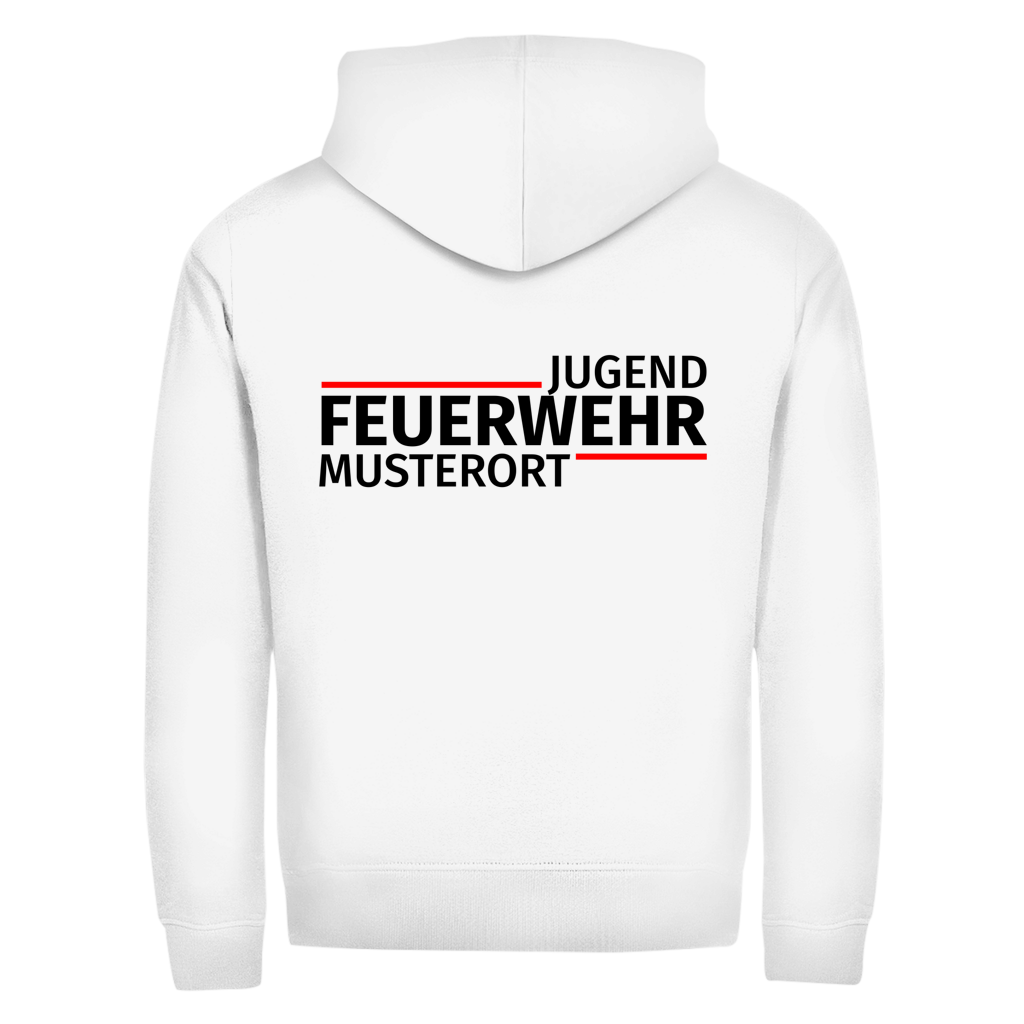 Unisex Zipper Hoodie - Modern Jugendfeuerwehr [Personalisierbar]