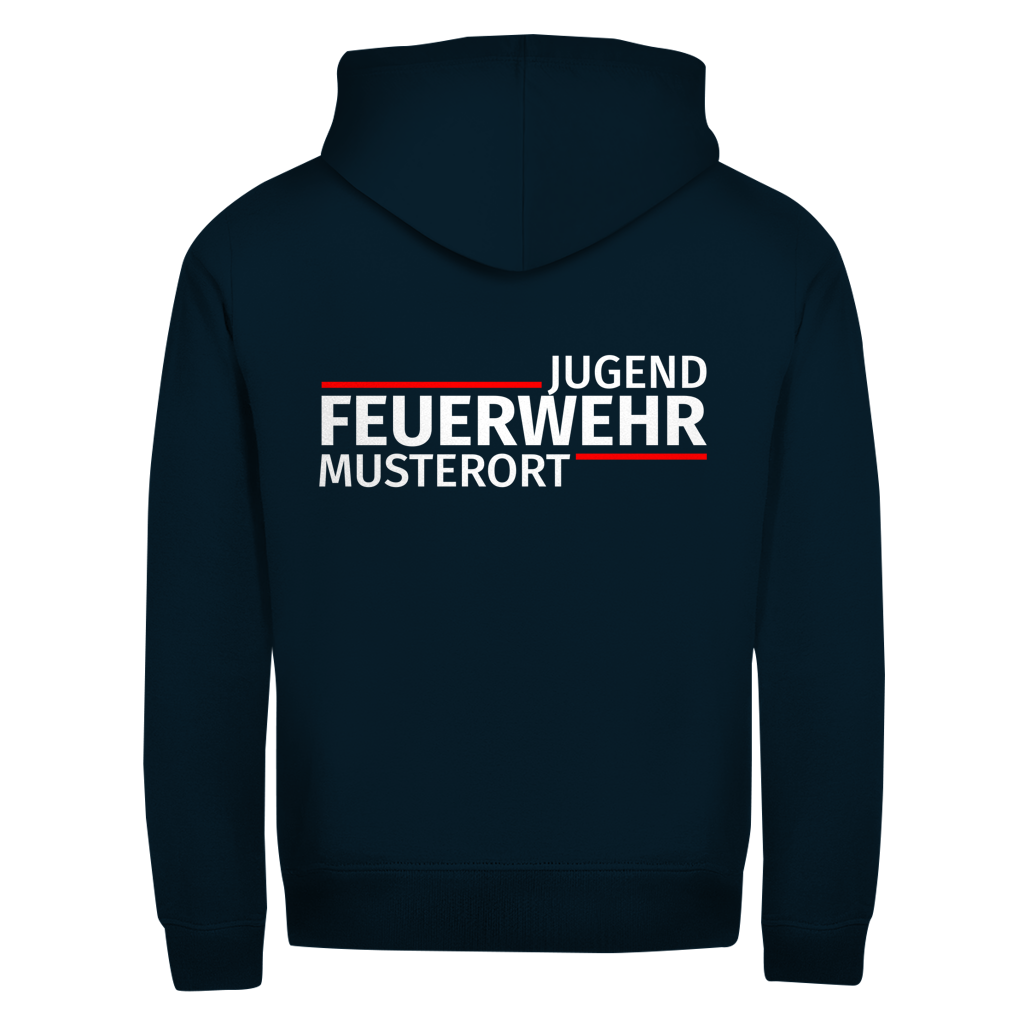 Unisex Zipper Hoodie - Modern Jugendfeuerwehr [Personalisierbar]