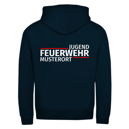 Unisex Zipper Hoodie - Modern Jugendfeuerwehr [Personalisierbar]