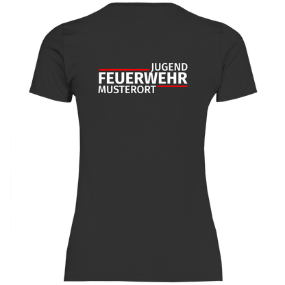 Damen T-Shirt - Modern Jugendfeuerwehr [Personalisierbar]