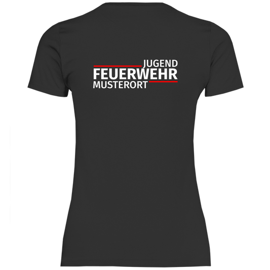 Damen T-Shirt - Modern Jugendfeuerwehr [Personalisierbar]