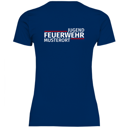 Damen T-Shirt - Modern Jugendfeuerwehr [Personalisierbar]