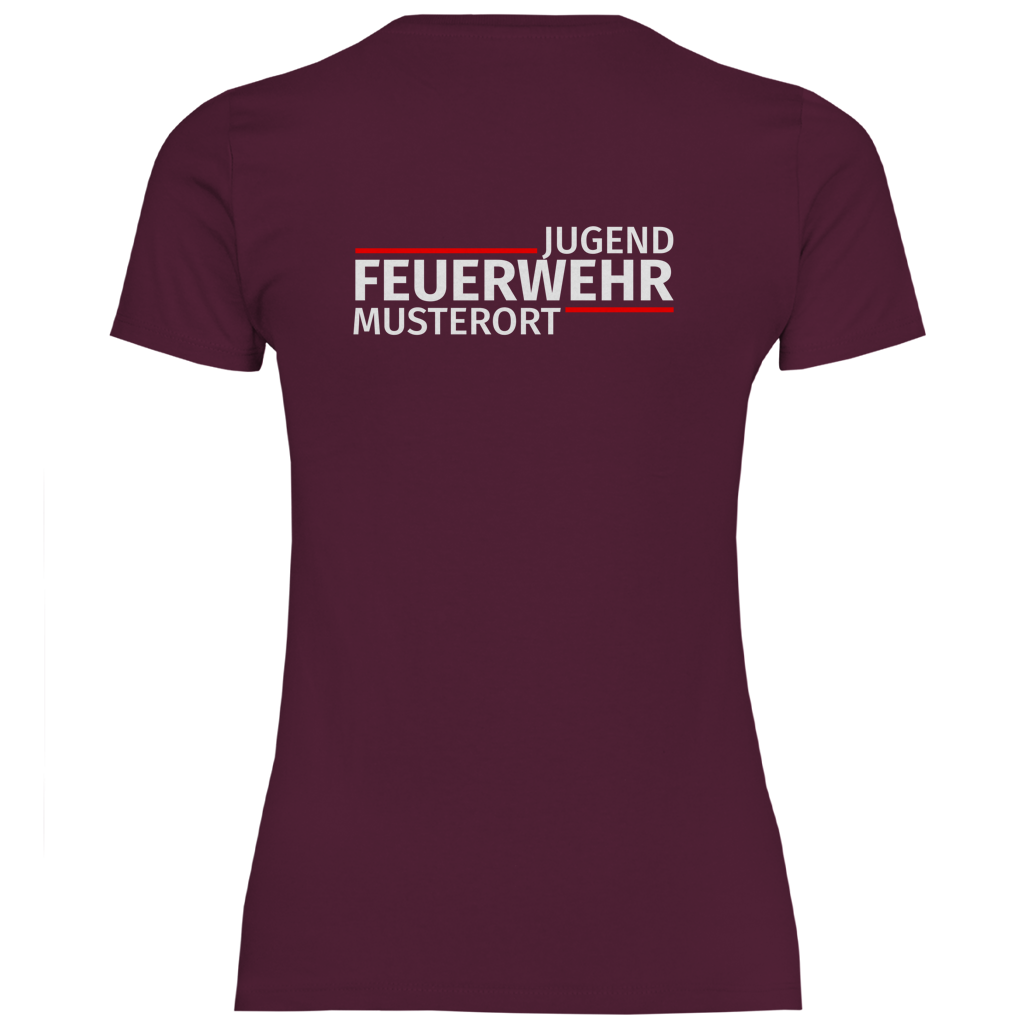 Damen T-Shirt - Modern Jugendfeuerwehr [Personalisierbar]