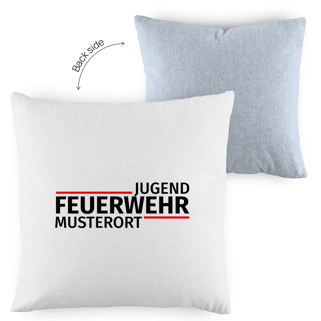 Kopfkissen zweifarbig - Modern Jugendfeuerwehr [Personalisierbar]