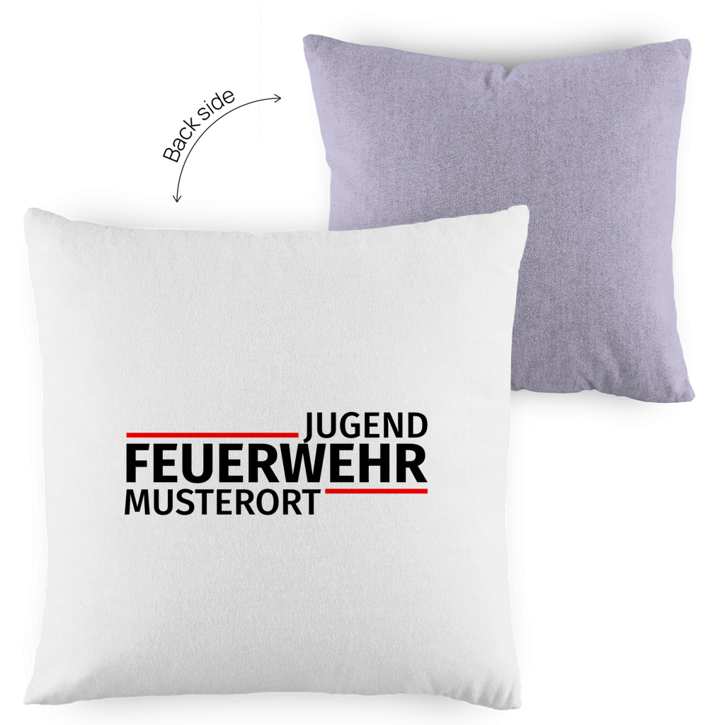 Kopfkissen zweifarbig - Modern Jugendfeuerwehr [Personalisierbar]