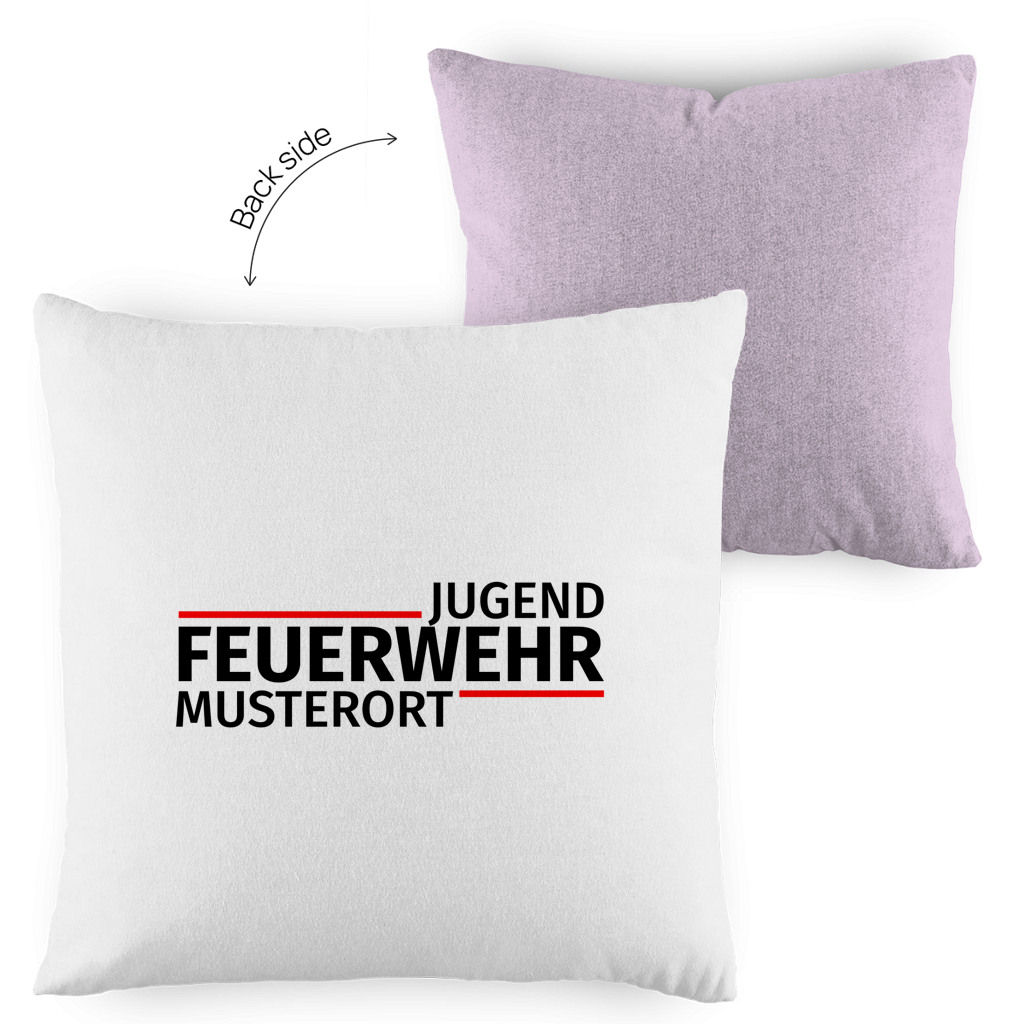 Kopfkissen zweifarbig - Modern Jugendfeuerwehr [Personalisierbar]