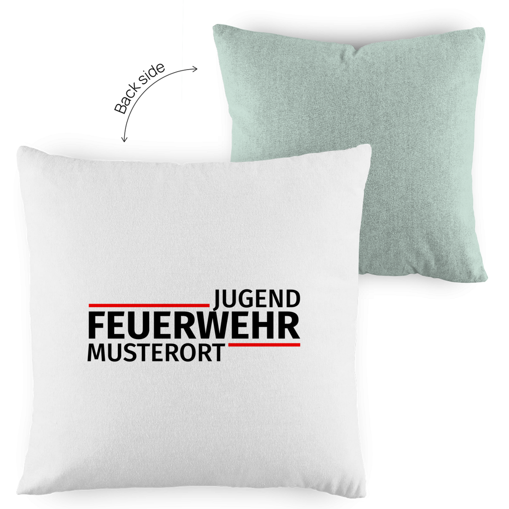 Kopfkissen zweifarbig - Modern Jugendfeuerwehr [Personalisierbar]