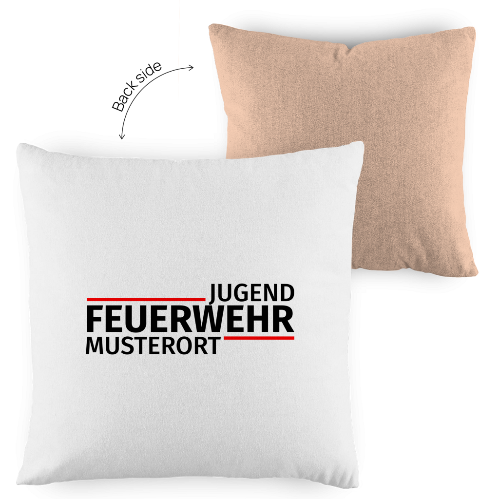 Kopfkissen zweifarbig - Modern Jugendfeuerwehr [Personalisierbar]