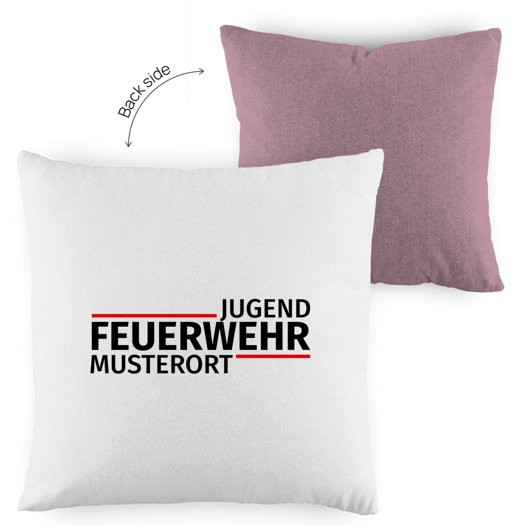 Kopfkissen zweifarbig - Modern Jugendfeuerwehr [Personalisierbar]