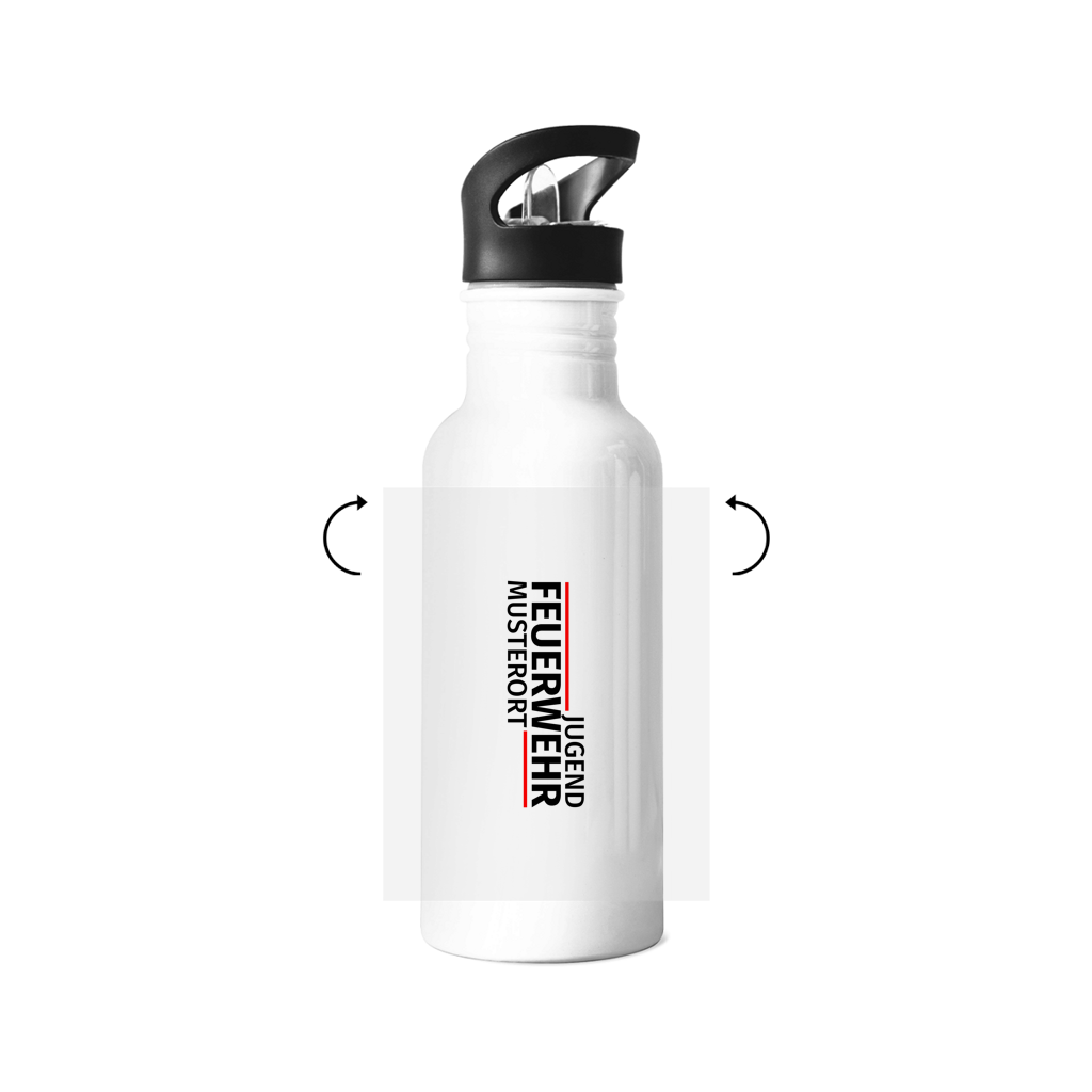 Edelstahl-Trinkflasche - Modern Jugendfeuerwehr [Personalisierbar]
