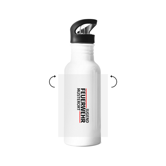 Edelstahl-Trinkflasche - Modern Jugendfeuerwehr [Personalisierbar]