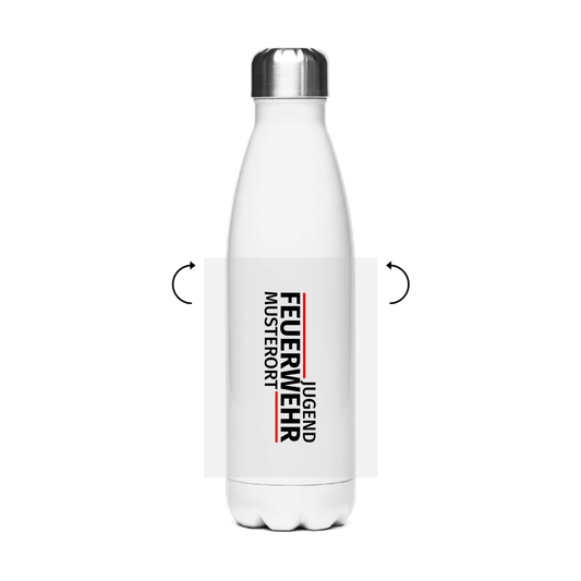 Edelstahl-Thermoflasche - Modern Jugendfeuerwehr [Personalisierbar]