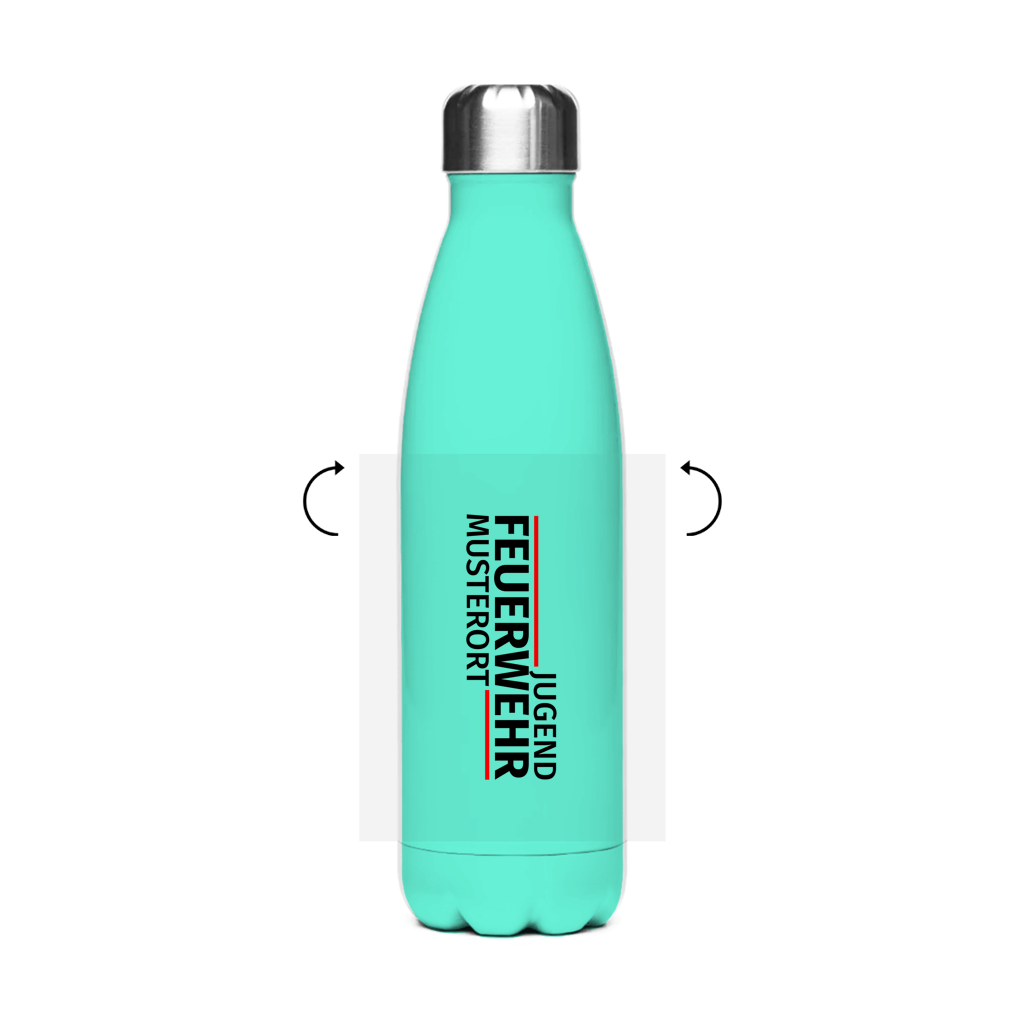 Edelstahl-Thermoflasche - Modern Jugendfeuerwehr [Personalisierbar]
