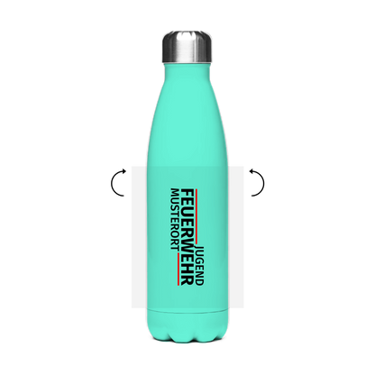 Edelstahl-Thermoflasche - Modern Jugendfeuerwehr [Personalisierbar]