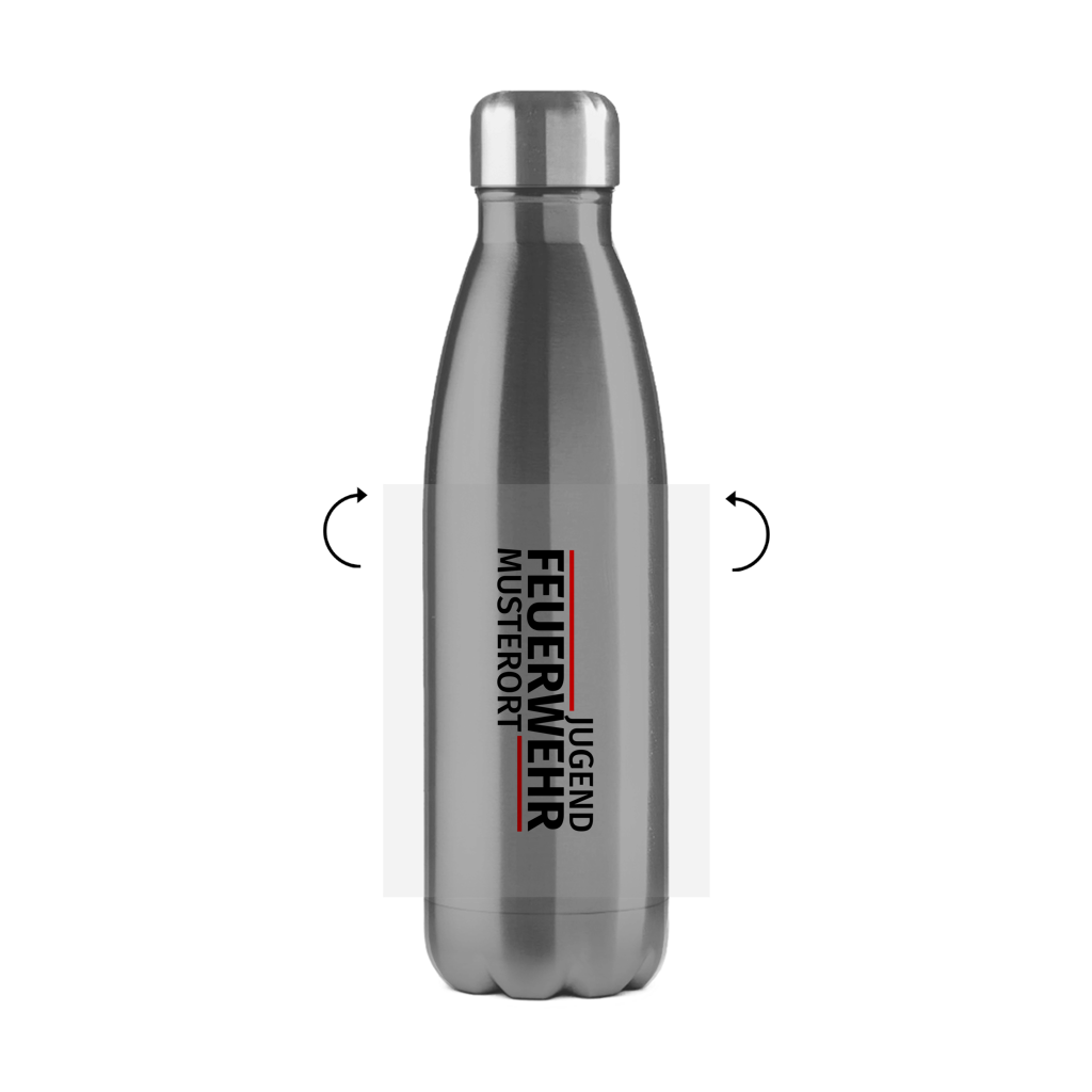 Edelstahl-Thermoflasche - Modern Jugendfeuerwehr [Personalisierbar]