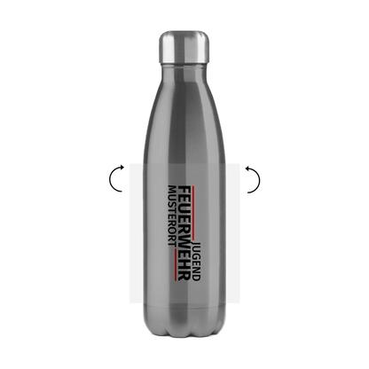 Edelstahl-Thermoflasche - Modern Jugendfeuerwehr [Personalisierbar]