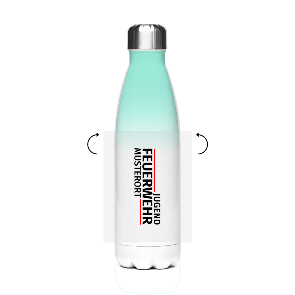 Edelstahl-Thermoflasche - Modern Jugendfeuerwehr [Personalisierbar]