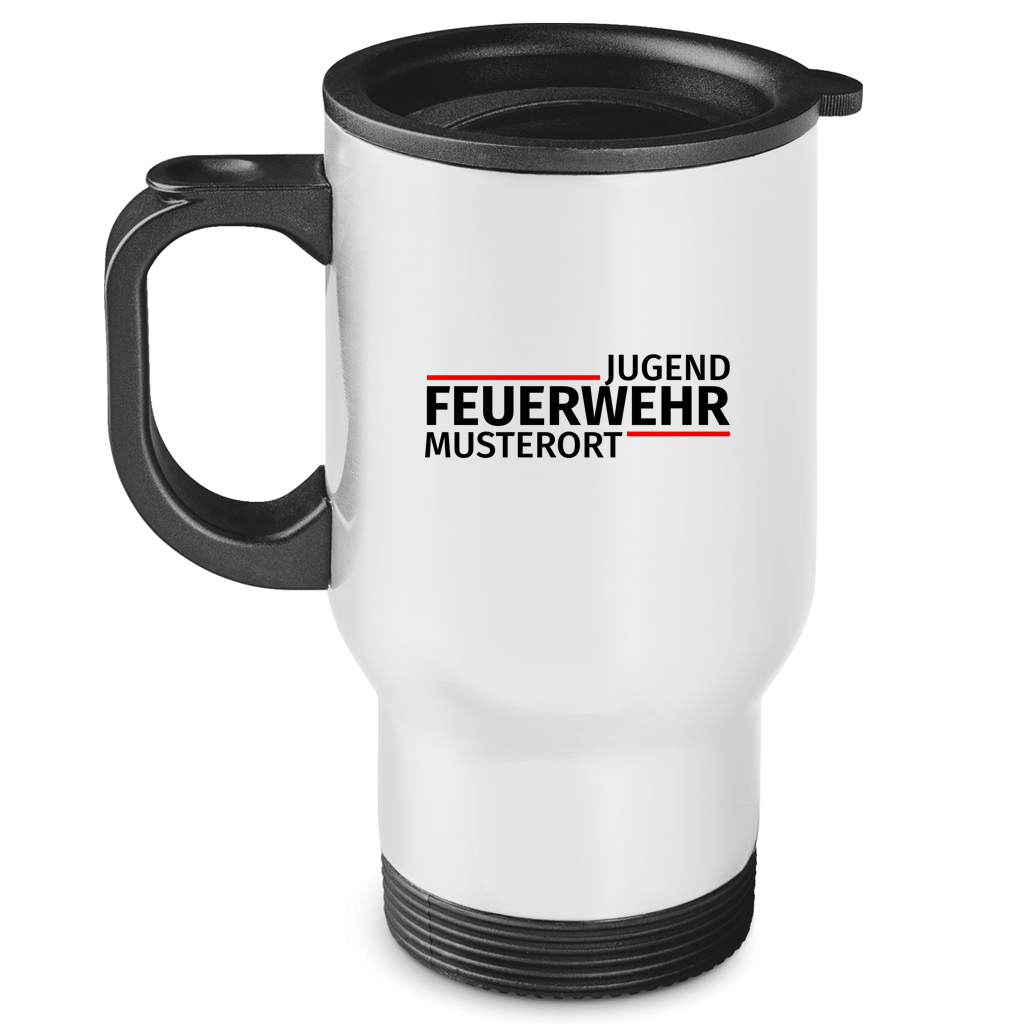 Edelstahl-Thermobecher - Modern Jugendfeuerwehr [Personalisierbar]
