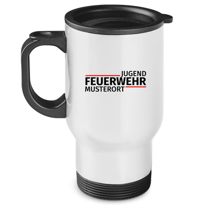 Edelstahl-Thermobecher - Modern Jugendfeuerwehr [Personalisierbar]