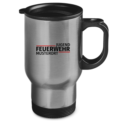 Edelstahl-Thermobecher - Modern Jugendfeuerwehr [Personalisierbar]