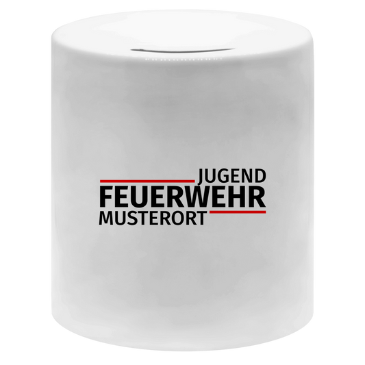 Spardose - Modern Jugendfeuerwehr [Personalisierbar]