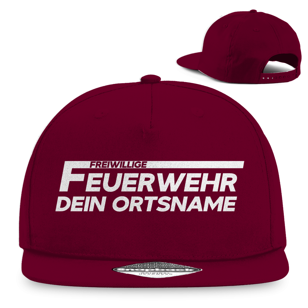 Snapback Rapper Cap - Freiwillige Feuerwehr [Personalisierbar]