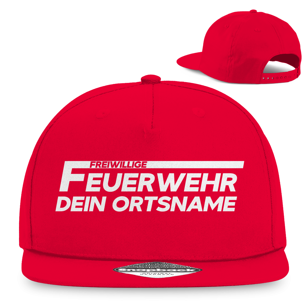 Snapback Rapper Cap - Freiwillige Feuerwehr [Personalisierbar]