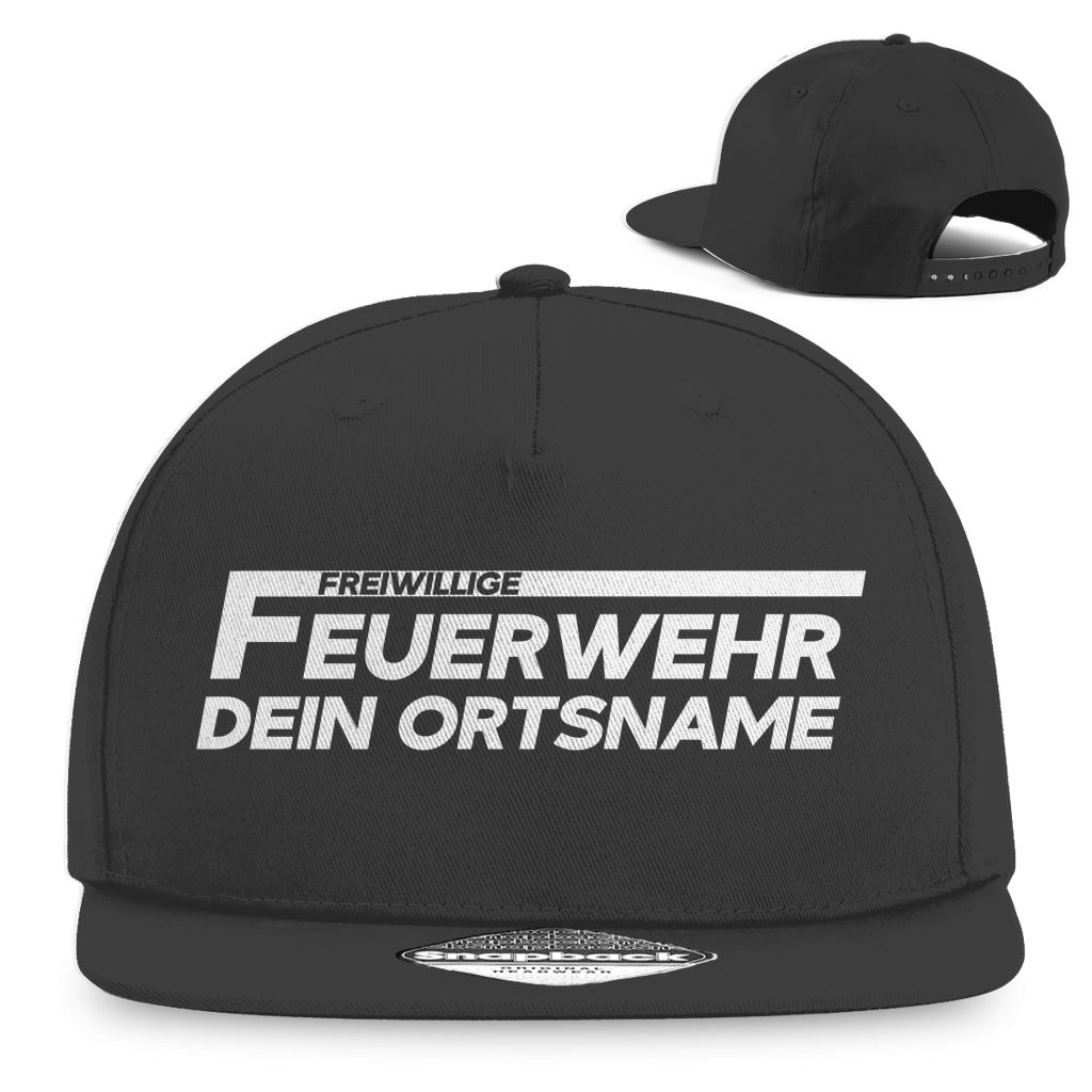 Snapback Rapper Cap - Freiwillige Feuerwehr [Personalisierbar]