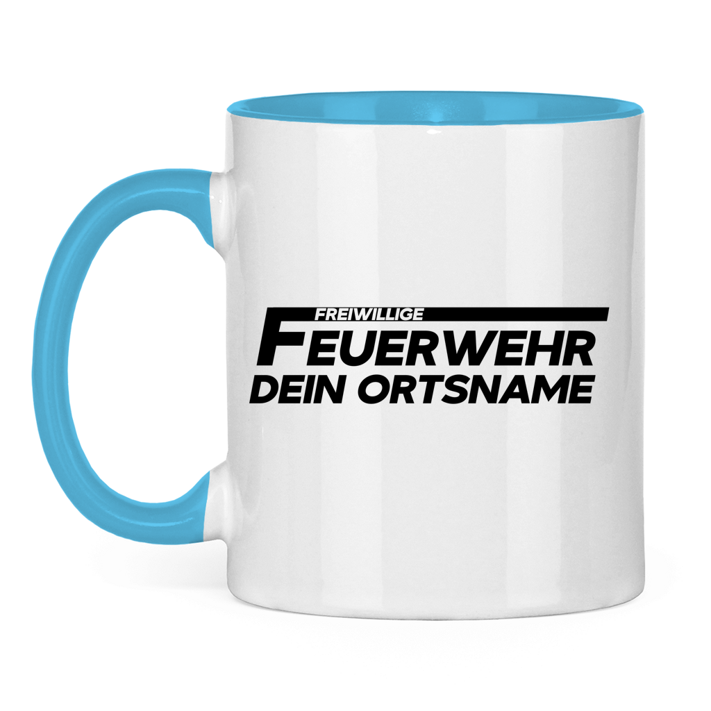 Tasse zweifarbig - Freiwillige Feuerwehr [Personalisierbar]