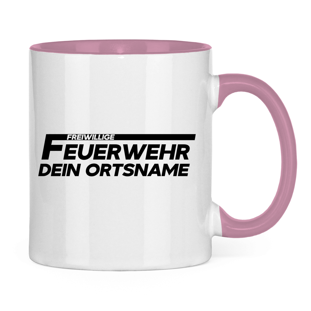 Tasse zweifarbig - Freiwillige Feuerwehr [Personalisierbar]