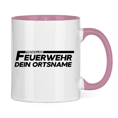 Tasse zweifarbig - Freiwillige Feuerwehr [Personalisierbar]