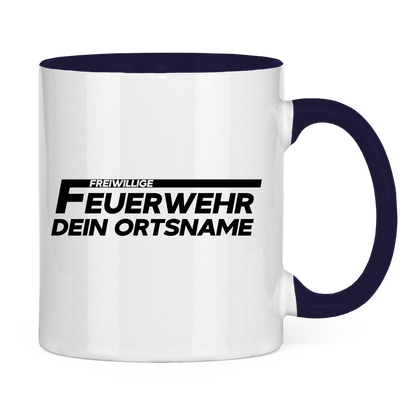 Tasse zweifarbig - Freiwillige Feuerwehr [Personalisierbar]