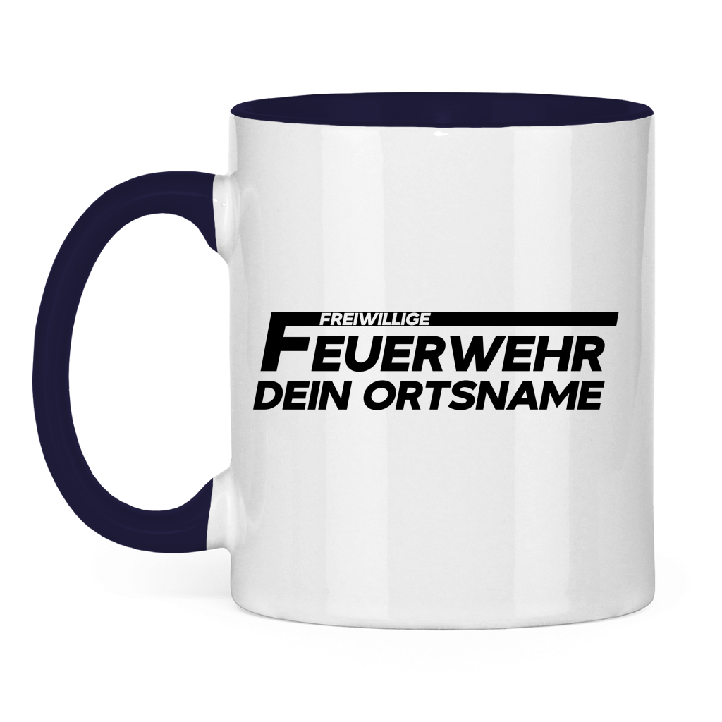 Tasse zweifarbig - Freiwillige Feuerwehr [Personalisierbar]