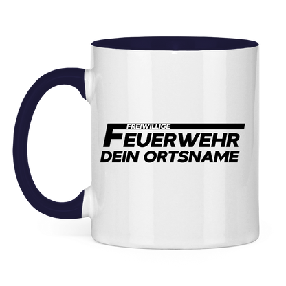 Tasse zweifarbig - Freiwillige Feuerwehr [Personalisierbar]