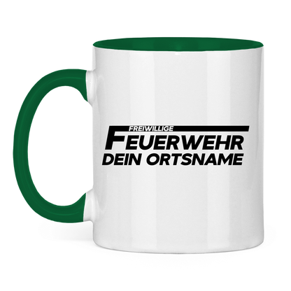 Tasse zweifarbig - Freiwillige Feuerwehr [Personalisierbar]