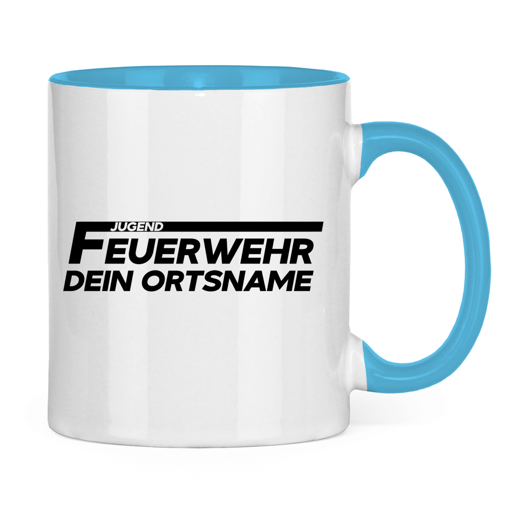 Tasse zweifarbig - Jugendfeuerwehr [Personalisierbar]