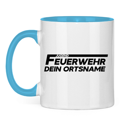 Tasse zweifarbig - Jugendfeuerwehr [Personalisierbar]