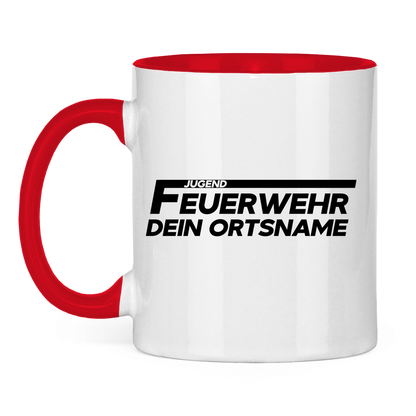 Tasse zweifarbig - Jugendfeuerwehr [Personalisierbar]
