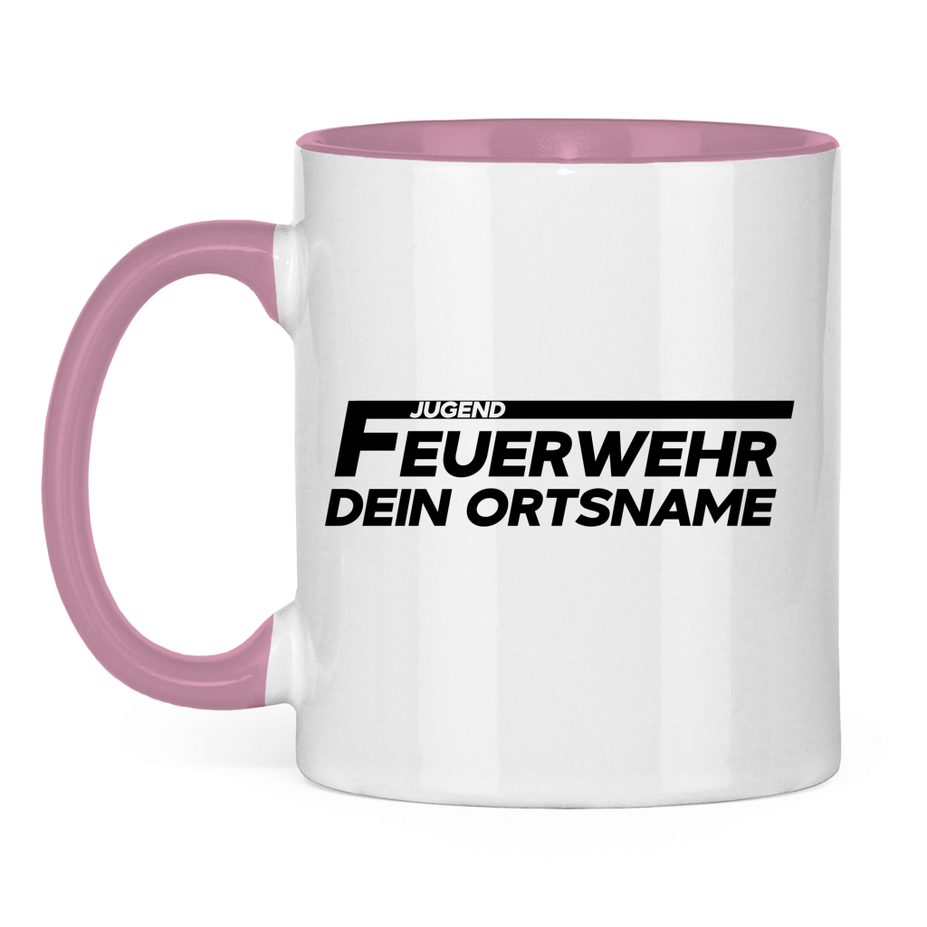 Tasse zweifarbig - Jugendfeuerwehr [Personalisierbar]