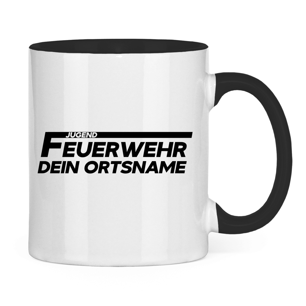 Tasse zweifarbig - Jugendfeuerwehr [Personalisierbar]