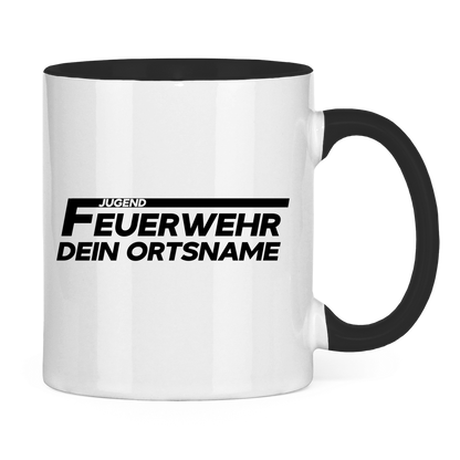 Tasse zweifarbig - Jugendfeuerwehr [Personalisierbar]