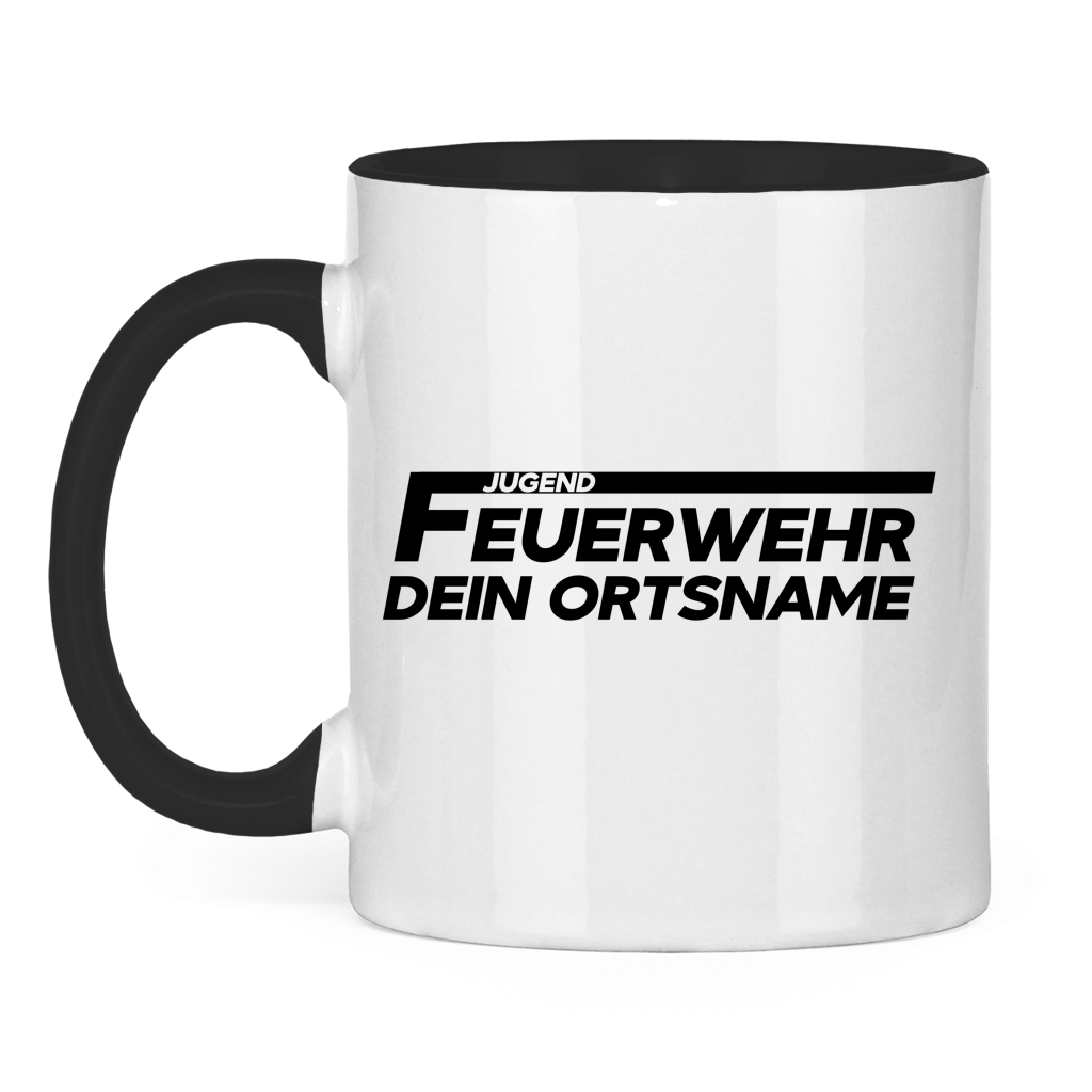 Tasse zweifarbig - Jugendfeuerwehr [Personalisierbar]
